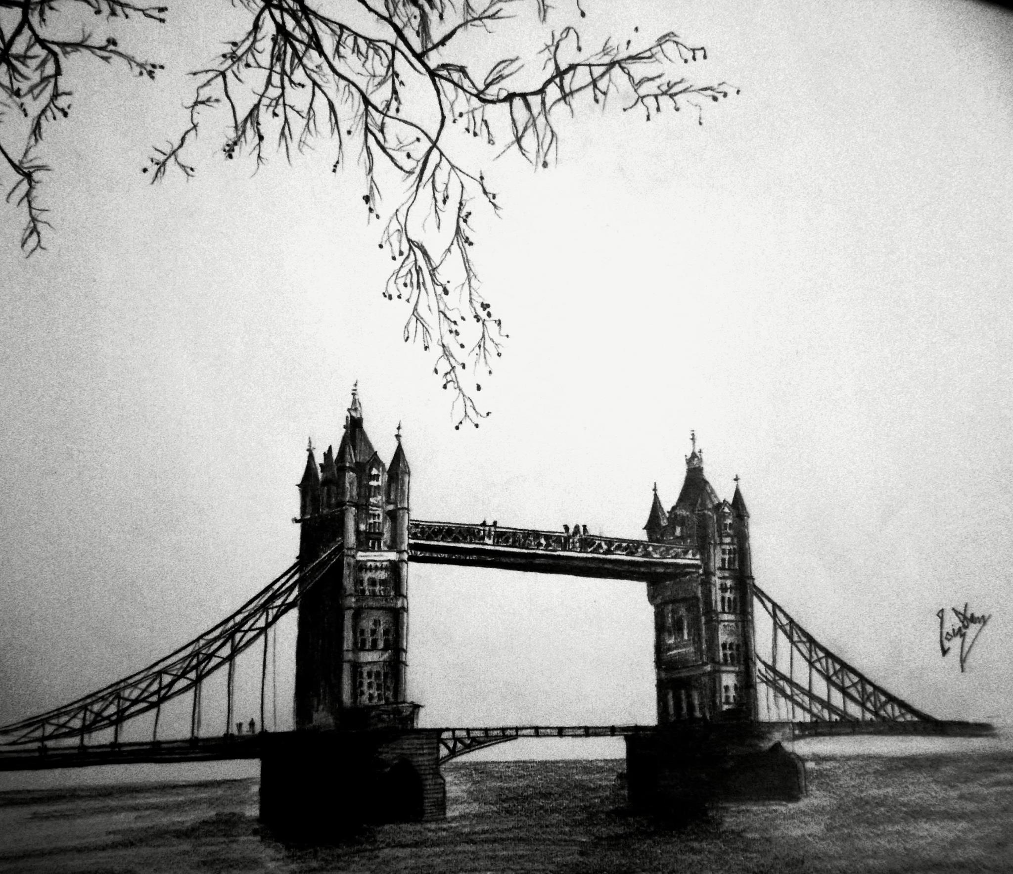 Tower bridge, London, UK. Hand drawn vector illustration Stock Vector by  ©Marinka 148203409